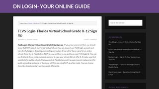 FLVS Login- Complete Guide & Review | Florida Virtual School