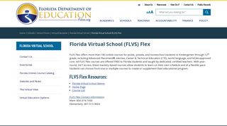 Florida Virtual School (FLVS) Flex - Florida Department Of Education