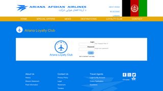 My Account - Ariana Afghan Airlines
