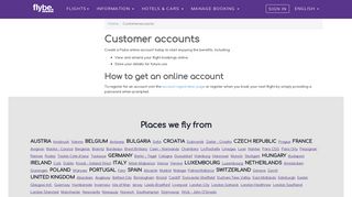 Customer accounts - Flybe