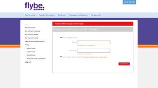 Account details - Flybe