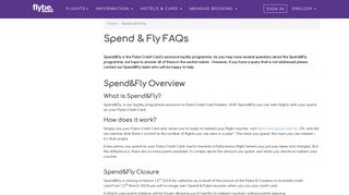 Spend&Fly - Flybe UK