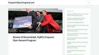 Review of Rewards4all, FlyBE's Frequent Flyer Reward Program ...