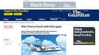 Why I'll never book with Flybe again | Jill Insley | Money | The Guardian