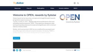 Welcome to OPEN, rewards by flydubai