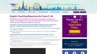 English Teaching Resources – Online Literacy Program for Years 7–10
