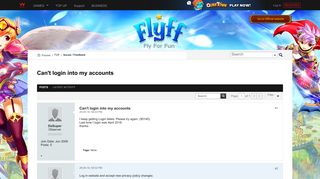 Can't login into my accounts - Forums