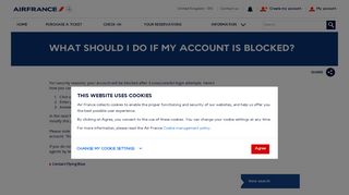 What should I do if my account is blocked? - FAQ - Air France