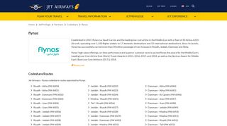 flynas - Codeshare Partner of JetPrivilege - Jet Airways