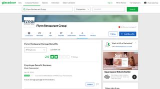 Flynn Restaurant Group Employee Benefits and Perks | Glassdoor
