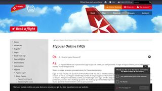Flypass Online FAQs - Air Malta