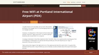 Free WiFi at Portland International Airport (PDX) - Scott Hanselman