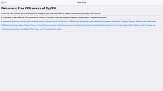 Free Trial - FlyVPN