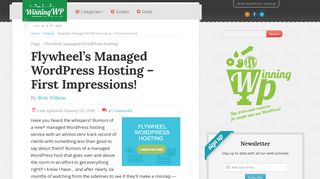 Flywheel's Managed WordPress Hosting – First Impressions!