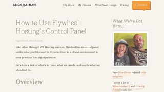 How to Use Flywheel Hosting's Control Panel | ClickNathan ...