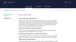 Fly Live FAQ – Flywheel Sports