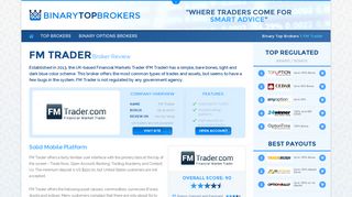 FM Trader | Binary Top Brokers