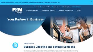 Business Banking Services - F&M Trust