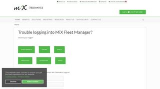 Trouble logging into MiX Fleet Manager? | About Us | MiX Telematics