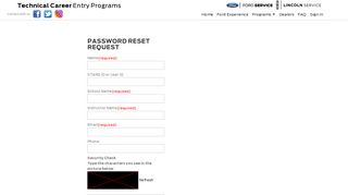NewFordTech Password Reset Request
