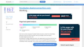 Access fmcdealer.dealerconnection.com. Working...