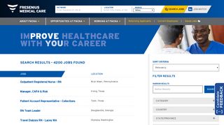 Search our Job Opportunities at FRESENIUS