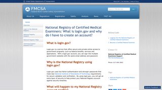 National Registry of Certified Medical Examiners: What is login ... - fmcsa