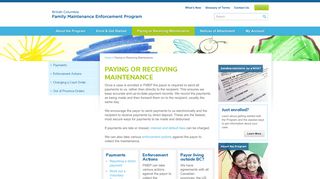 Paying or Receiving Maintenance – BC FMEP