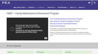 FMEP — Family Maintenance Enforcement Program | PEA