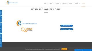 Customer Perceptions -Mystery Shopper Login - Customer Perceptions