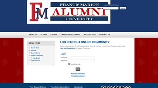 User Login - Francis Marion University