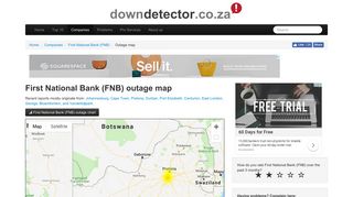 FNB down? Current outages, problems and issues | Downdetector