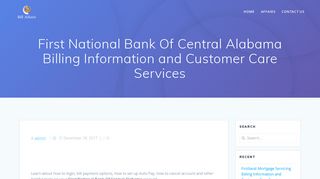 First National Bank Of Central Alabama Billing Information and ...