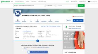 Working at First National Bank of Central Texas | Glassdoor