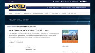 First National Bank of Long Island (FNBLI) | HIA-LI Member