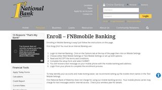 Enroll - FNBmobile Banking | First National Bank of Waterloo