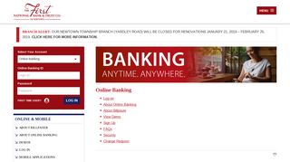 Online Banking | First National Bank of Newtown in Bucks County
