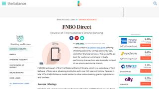 FNBO Direct Online Banking: Review - The Balance