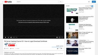 FN Carrier Hacking Course V3.1 How to Login/Download Certificate ...