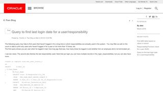 Pam Blog: Query to find last login date for a u... | Oracle Community