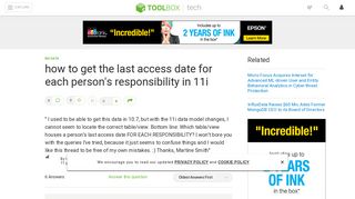 how to get the last access date for each person's responsibility in 11i