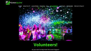 Volunteers! | Foam GlowFoam Glow
