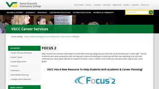 FOCUS 2 | Vance-Granville Community College