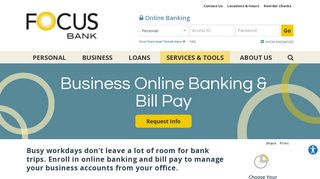 Business Online Banking & Bill Pay | FOCUS Bank | Paragould, AR ...