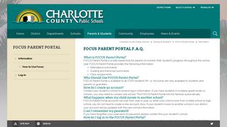 FOCUS Parent Portal / Information - Charlotte County Public Schools
