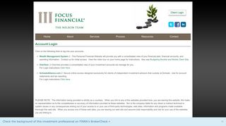 Account Login - Matthew Nelson- Focus Financial