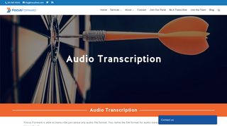 Audio Transcription | Focus Forward
