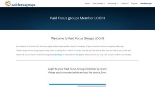 Paid Online Focus Groups panel membership login