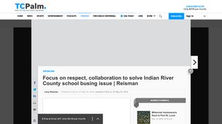 Focus on respect, collaboration to solve Indian River ... - TCPalm.com