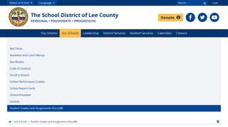 Student Grades and Assignments (Focus®) - Lee County Schools